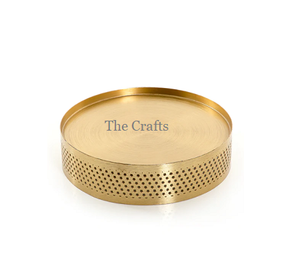 Plateau de service à desserts couleur or en fer avec vaisselle de mariage de qualité supérieure à vendre - Product Image 1