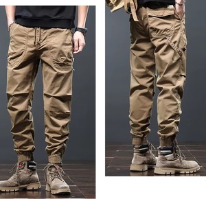 Short cargo pour homme en coton 100% de haute qualité, écologique, tissé, style streetwear, hip-hop, multi-poches, lavage enzymatique, imprimé - Product Image 6