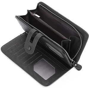 กระเป๋าสตางค์แบบยาวสำหรับผู้หญิงหนังแท้ความจุมากมีที่ใส่บัตรแบบยาวพร้อมโลโก้วัสดุพีซีสำหรับสุภาพสตรี - Product Image 2