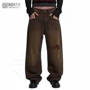 Pantalones Vaqueros de Mezclilla Personalizados Azul Negro de Buena Calidad al por Mayor, Pantalones Vaqueros Casuales de Algodón para Hombre de Talla Grande, Pantalones Vaqueros de Mezclilla Personalizados para Hombre - Product Image 1
