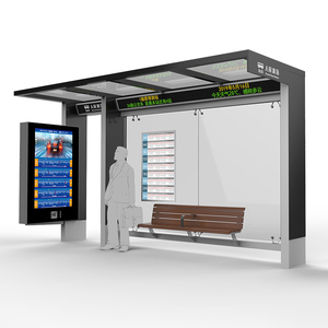 Abri de bus publicitaire extérieur intelligent à énergie solaire en aluminium, double face, avec bande LED, résistant aux intempéries, pour station de rue - Product Image 2