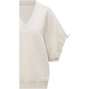 เสื้อสเวตเชิ้ตผู้หญิงคอวีทรงโอเวอร์ไซส์ น้ำหนัก 340 กรัม ผ้าฟลีซ สำหรับฤดูหนาว ระบายอากาศได้ดี เป็นมิตรกับสิ่งแวดล้อม ปักลาย ผสมโพลีเอสเตอร์/คอตตอน แขนยาว - Product Image 5