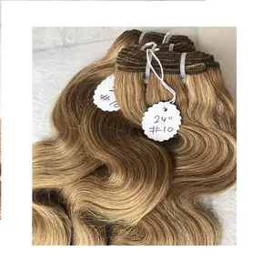 Cambodian Mongolian Colour No 18 Body Wave 24 Inch Highlighted Single Donner Women Hair Extension Bundles From Indian Supplier