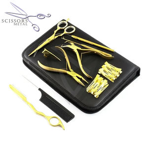 Kit de pinces d'extension de cheveux en micro perles de haute qualité Logo personnalisé en or de qualité professionnelle en acier inoxydable chirurgical durable - Product Image 3