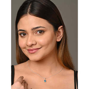 Collier pendentif CLARA Isla en argent sterling 925 rhodié, forme goutte d'eau, géométrique, animal, croix, diamant, tendance, fiançailles - Product Image 5