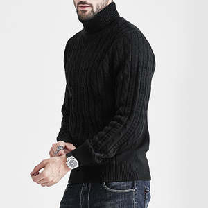 Pull à col roulé pour hommes pull moderne et chaud mode hiver doux coupe ajustée décontracté à manches longues confortable respirant - Product Image 3