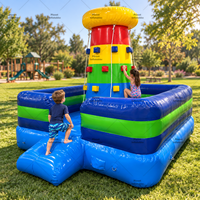 Mur d'escalade gonflable scellé sur mesure pour enfants, équipement d'escalade commercial pour aire de jeux extérieure