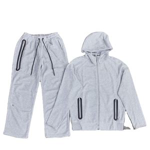 Nouvel ensemble de survêtement décontracté pour homme en molleton technique imprimé 2026 avec veste et pantalon à poches zippées, deux pièces - Product Image 2