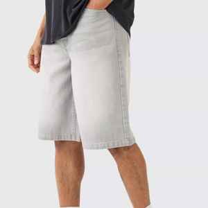 Nuevos Shorts de Mezclilla Personalizados de Alta Calidad para Hombre, Estilo Urbano, Ecológicos, Vintage, 100% Algodón, con Logotipo Frontal - Product Image 1
