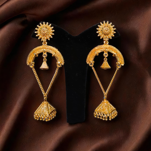 ชุดต่างหูคุณภาพส่งออกสุดพิเศษพร้อมต่างหูชุบทอง22CT ทันสมัยต่างหูสไตล์จูเมกาเครื่องประดับสำหรับผู้หญิง - Product Image 1