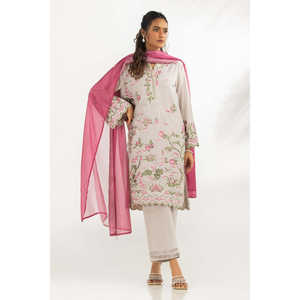 Traje Bordado Swiss Lawn Slub de 3 Piezas, Colección de Verano IPSTD-44854 - Product Image 6