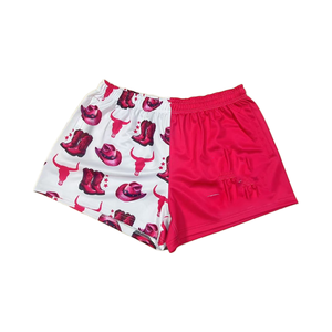 Pantalones cortos de fútbol de Rugby con logotipo OEM para hombres y mujeres, pantalones cortos de fútbol para correr en gimnasio con impresión por sublimación de Color personalizado - Product Image 2
