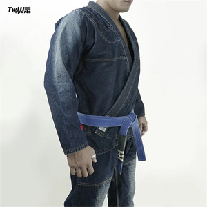 ชุดยิวยิตสูบราซิลแบบสั่งทำพิเศษ (OEM) ผ้าเดนิมพรีเมียม ชุดยูนิฟอร์ม BJJ ผ้าฝ้าย สำหรับฝึกซ้อมและการแข่งขันศิลปะการต่อสู้ - Product Image 4