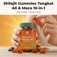 RedMoringa Shilajit Gel Tongkat Ali Maca 10-in-1 Energi Vitalitas Stamina Keseimbangan Hormonal 60 Gummies 3.5g Setiap Gummy 2 Kali Sehari