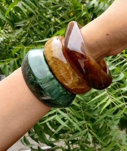 Fashion Exaggerated Thick Acrylic Bangle Ins Style Clear Chunky Resin Acrylic Bangle <b>Bracelets</b> for Women - Product Image 2