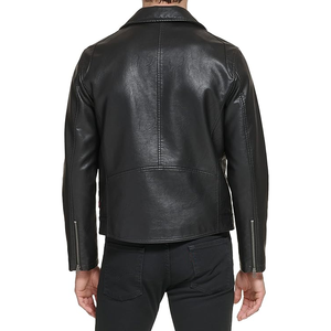 Chaqueta de cuero al por mayor con material de cremallera múltiple de calidad superior del último diseño - Product Image 3