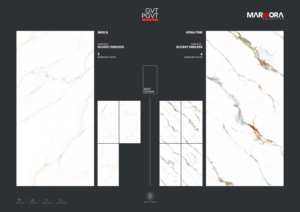Dalles de sol en porcelaine haute brillance 600x1200 aspect marbre de luxe qualité export pour usage résidentiel et commercial - Product Image 5