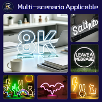 Enseigne néon LED acrylique 12V personnalisable avec télécommande pour voiture, bar, maison et décoration d'événements - Options multicolores, formes personnalisées