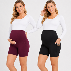 <span class=keywords><strong>Pantaloncini</strong></span> <span class=keywords><strong>Premaman</strong></span> a Vita Alta, Leggings Corti per Esercizi e Yoga, Abbigliamento <span class=keywords><strong>Premaman</strong></span> - Product Image 6