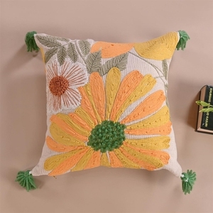 Design Beaded Work Cushion Cover Pillow Case Home Embroidery Technique Living Room Couch Pillows Reasonable - Product Image 1