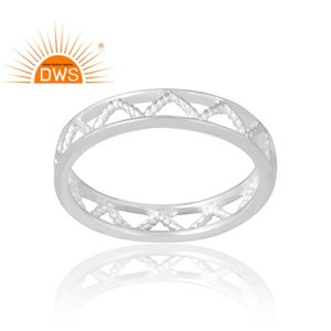 Bague en argent sterling au design tendance, bijoux personnalisés pour femme, cadeau pour elle, fabricant de bijoux indiens - Product Image 2