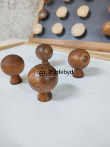 Tradebyd Boutons de tiroir en bois naturel Poignées de placard décoratives Ensemble d'accessoires de meubles faits à la main - Product Image 3