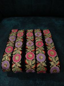 Encaje bordado floral colorido ecológico para prendas de vestir, zapatos, bolsos - Product Image 5