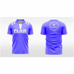 เสื้อฟุตบอลผ้าโพลีเอสเตอร์สำหรับ100% เสื้อฟุตบอลแบบตัดอัตโนมัติด้านหน้าสั้นระบายอากาศได้ดี - Product Image 4