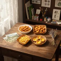 Feuilles de cuisson jetables pour friteuse à air, revêtement en silicone antiadhésif, papier absorbant la graisse et l'huile pour four
