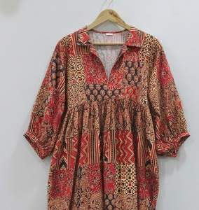 Nuevo Vestido Midi de Verano con Estampado, Sexy, hasta la Rodilla, con Cuello en V Profundo, Informal, de Algodón, con Estampado Bohemio Hecho a Mano - Product Image 6