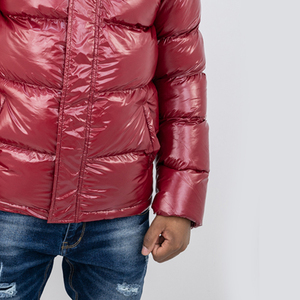 Venta caliente negro unisex invierno algodón acolchado zip up puffer chaqueta al aire libre streetwear burbuja puffer chaqueta para los hombres - Product Image 6
