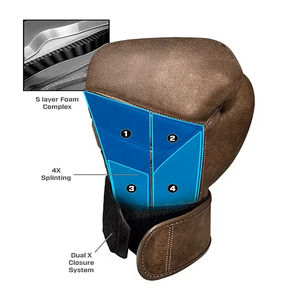 Gants de boxe de sparring en cuir de vachette véritable de haute qualité logo personnalisé multi couleurs emballage personnalisé en gros - Product Image 4