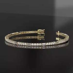 Nuevo diseño 925 Sliver VVS Moissanite Diamond Tennis Pulsera de moda con Bling redondo \ cuadrado en forma de diamante para mujer - Product Image 6