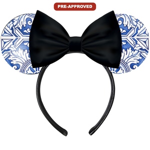 Custom Factory Order Argyle Design Headband Made-to-Order Concept <b>Mouse</b> Ears Hair Accessory - Product Image 1