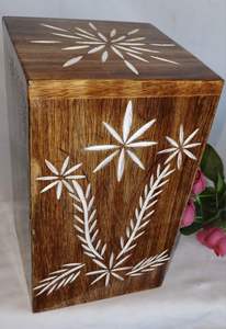 Handcrafted Wooden Urn <b>Box</b> Human Adults Cremation Ashes <b>Box</b> Memorial Keepsake Rectangular <b>Large</b> <b>Box</b> (Antique Mango Wood - Product Image 6