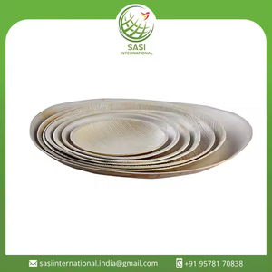 Assiette jetable biodégradable en feuille de palmier pour service de nourriture Assiettes jetables de mariage d'Inde - Product Image 6