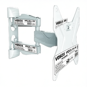 ELTRIS200BIANCO Support mural pour téléviseur et moniteur VESA 200 x 200, crochets et rails pour un poids jusqu'à 25 kg, optimisé pour la visibilité et l'esthétique - Product Image 2