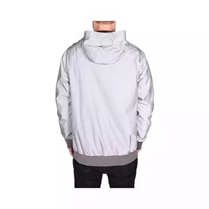 Chaquetas Cortavientos Impermeables de Nailon de Alta Calidad con Logotipo Personalizado para Hombre, Chaquetas Reflectantes con Capucha para Hombre - Product Image 2