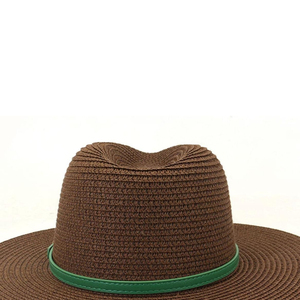 Sombrero de Paja de Ala Ancha de Primera Calidad, Informal y a la Moda, con Cinta Verde, para Mujer, para Viajes al Aire Libre - Product Image 6