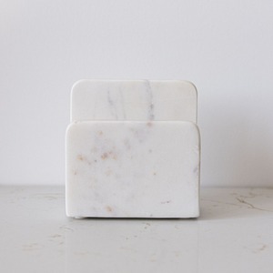 ที่ใส่ผ้าเช็ดปากหินสีเบจ Travertine ที่เก็บกระดาษชำระแบบตรงโต๊ะหินธรรมชาติทันสมัยห้องครัวบาร์ทานอาหารร้านอาหารทันสมัย - Product Image 3