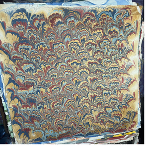 Papier fait à la main en coton au design floral, impression sur mesure avec marbre pour l'emballage de cadeaux et pour une utilisation comme couverture par un classeur - Product Image 6