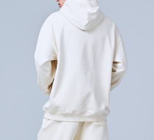 Sweat à capuche homme en coton 100% de haute qualité, coupe classique, avec logo personnalisé, col à capuche, imprimé, uni, teint - Product Image 3