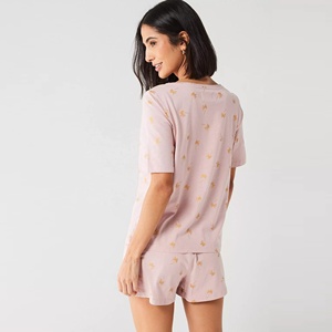 Conjunto de Camiseta Casual de Verano para Mujer, 2 Piezas, Transpirable, Hasta la Rodilla, Tejido de Punto, Estampado de Motociclista, Logotipo Personalizado para Uso Diario - Product Image 3