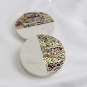 Wood and Resin Tea <b>Coaster</b> Elegant Cups and <b>Glass</b> Mugs Table Decor for Wedding Parties & Events Drinkware - Product Image 4