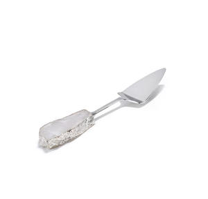 Serveur de gâteau en acier Table Design décoratif Couteau à gâteau en acier fait main et serveur Brindille d'or avec manche en résine - Product Image 4