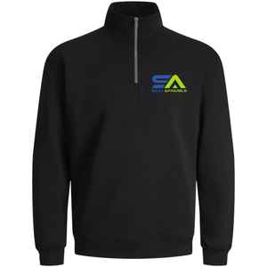 Sudadera con Capucha Extra Grande de Algodón/Felpa para Hombre, de Primera Calidad, Personalizada, con Media Cremallera, Corte Holgado - Product Image 1