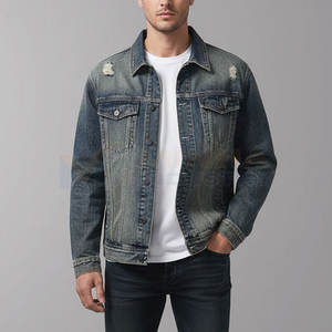Veste en jean pour homme, service OEM, prix de gros, veste en jean pour homme 100% coton, veste en jean pour homme, best-seller - Product Image 5