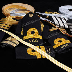 Épaulettes en or OEM épaulettes personnalisées épaulettes à enfiler souples marchandes pour uniforme de pilote - Product Image 4