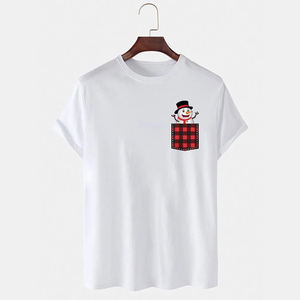 เสื้อยืดผู้ชายคอกลมผ้าเจอร์ซีย์โพลีเอสเตอร์/คอตตอนคุณภาพสูง 220 กรัม แบบเรียบง่าย สวมใส่สบาย ระบายอากาศได้ดี แห้งเร็ว รับสกรีนลายตามสั่ง - Product Image 2