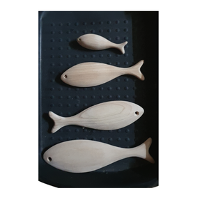 PECES DE MADERA TALLADA PARA UNA CASA DE CALENTAMIENTO-animal de madera color personalizado para exportar - Product Image 1